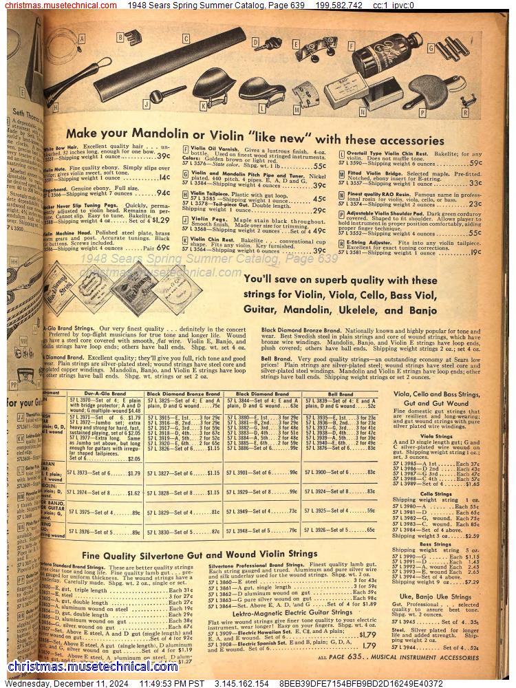 1948 Sears Spring Summer Catalog, Page 639