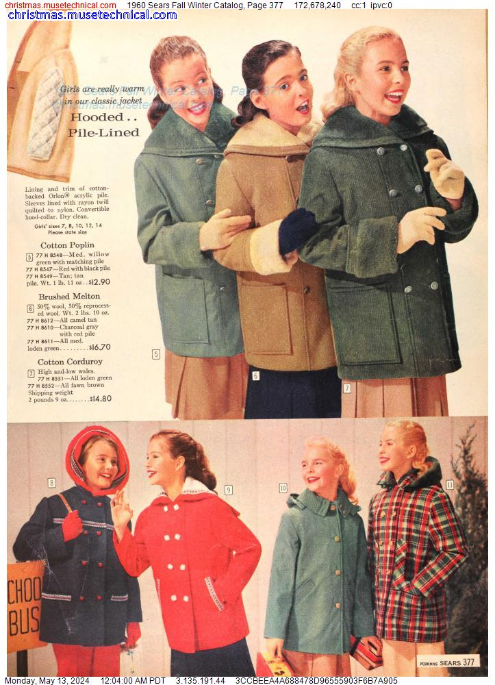 1960 Sears Fall Winter Catalog, Page 377