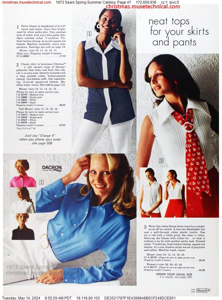 1973 Sears Spring Summer Catalog, Page 47