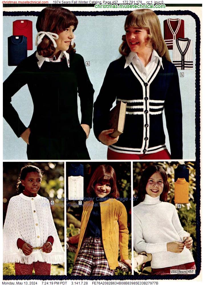 1974 Sears Fall Winter Catalog, Page 457