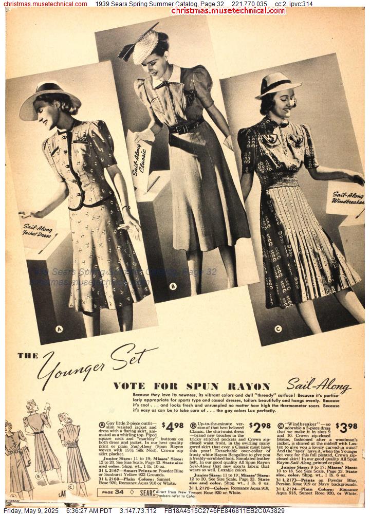 1939 Sears Spring Summer Catalog, Page 32