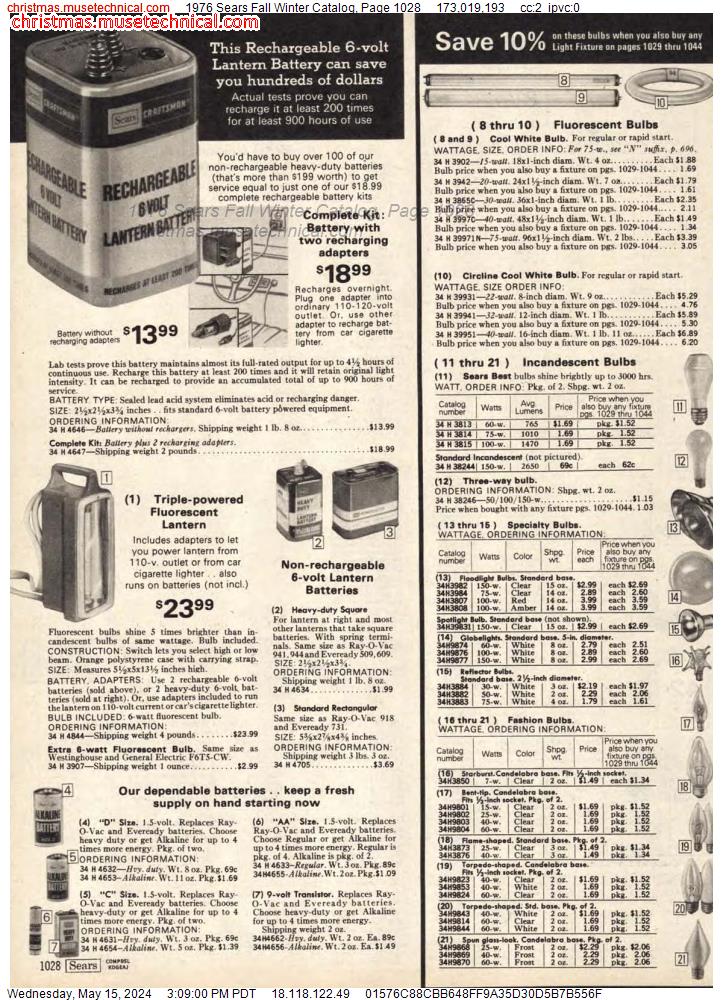 1976 Sears Fall Winter Catalog, Page 1028