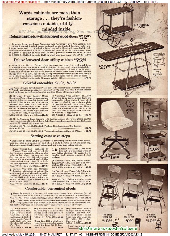 1967 Montgomery Ward Spring Summer Catalog, Page 933