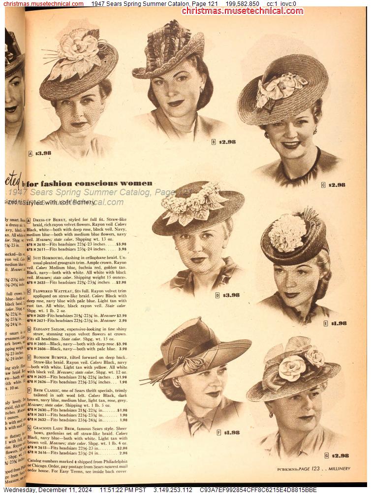 1947 Sears Spring Summer Catalog, Page 121