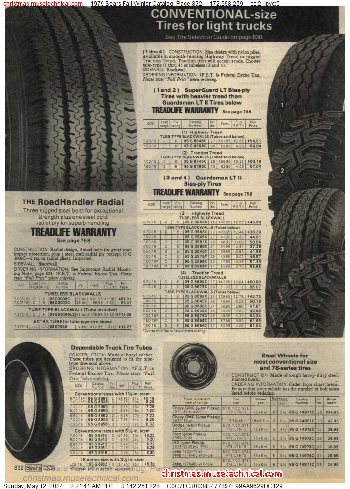 1979 Sears Fall Winter Catalog, Page 832