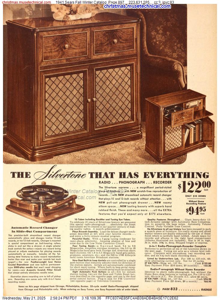 1941 Sears Fall Winter Catalog, Page 897