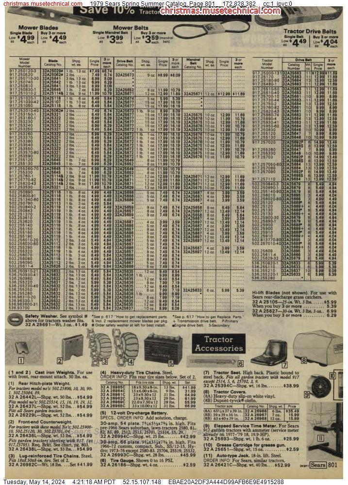 1979 Sears Spring Summer Catalog, Page 801