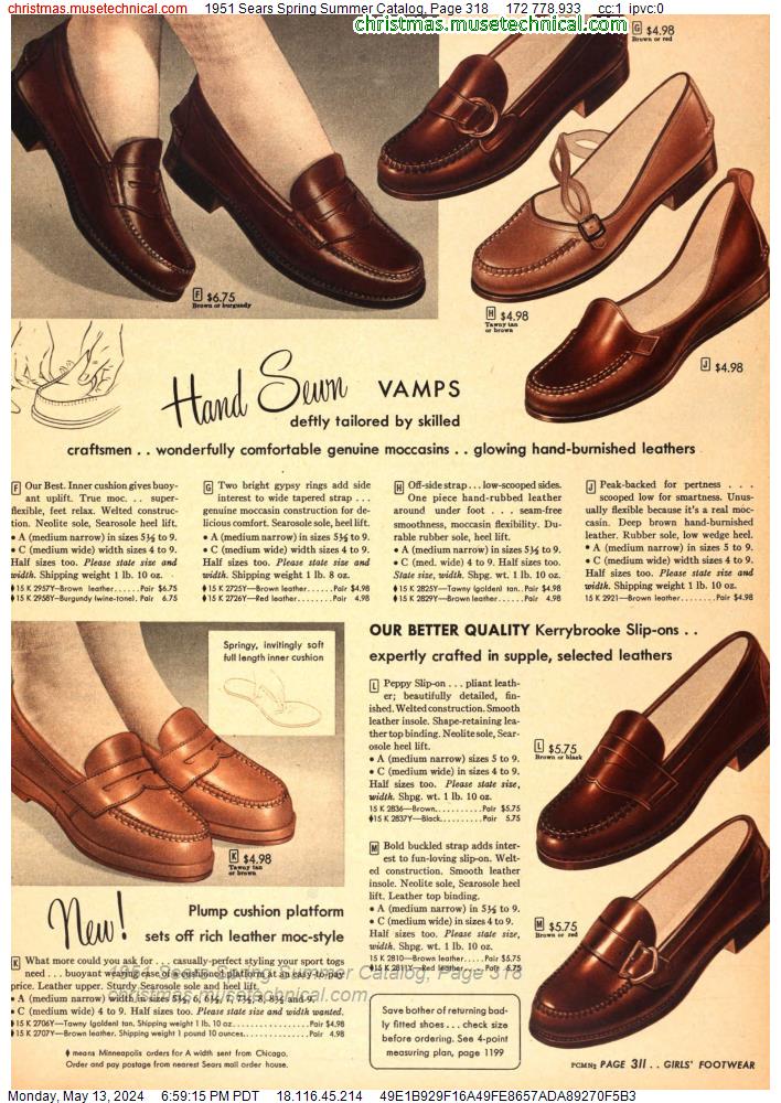 1951 Sears Spring Summer Catalog, Page 318