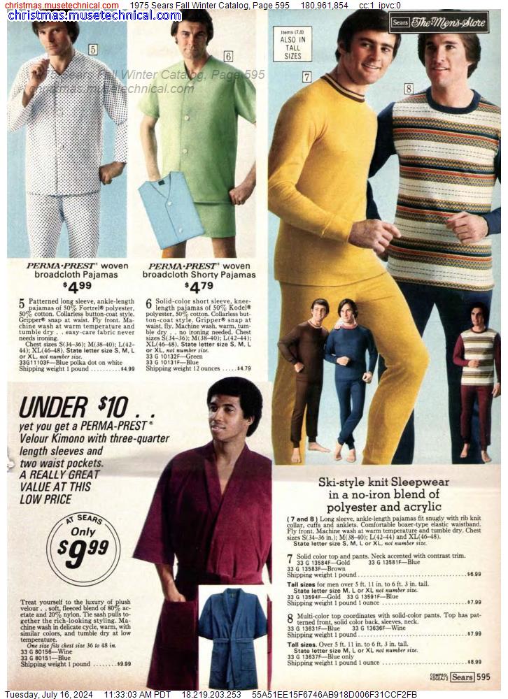 1975 Sears Fall Winter Catalog, Page 595