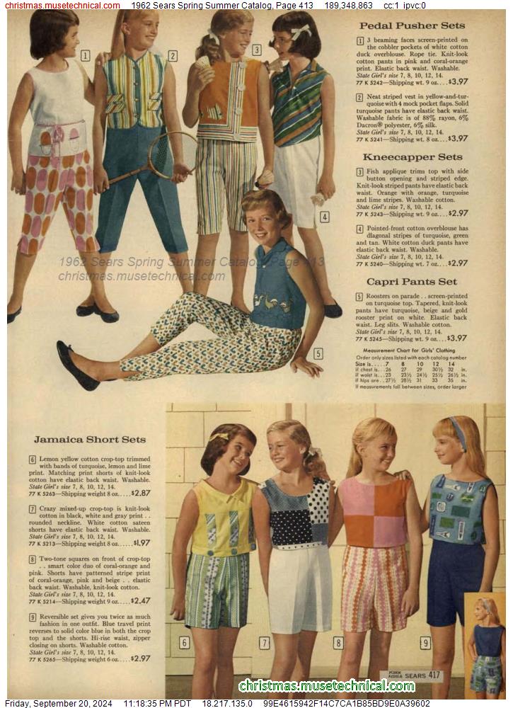 1962 Sears Spring Summer Catalog, Page 413 - Catalogs & Wishbooks