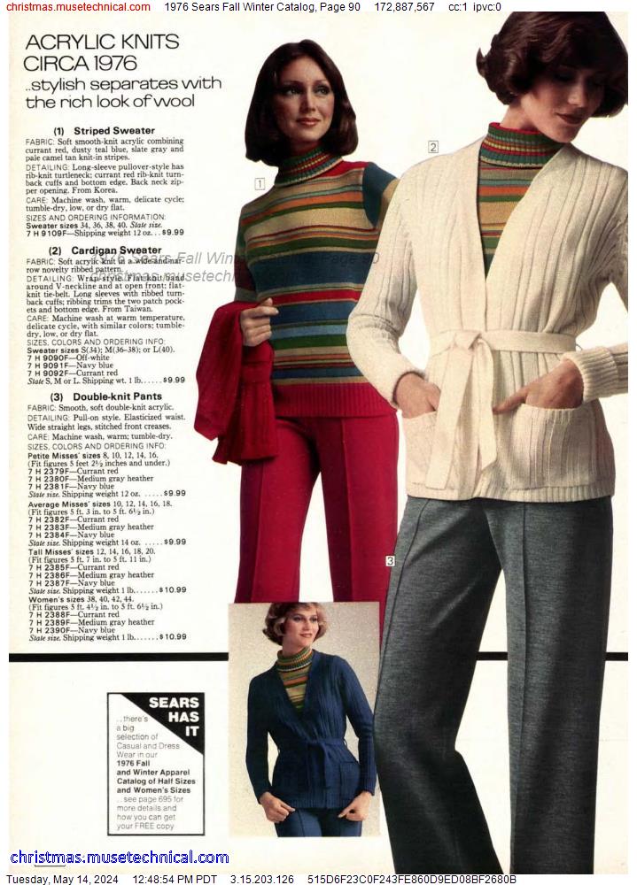 1976 Sears Fall Winter Catalog, Page 90
