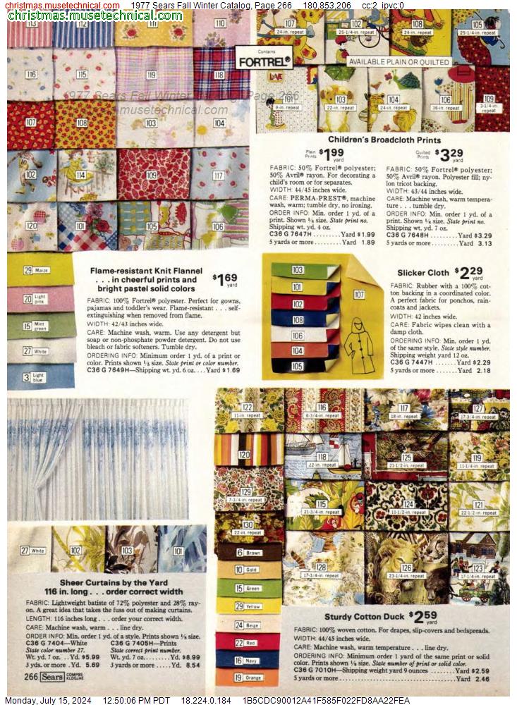 1977 Sears Fall Winter Catalog, Page 266