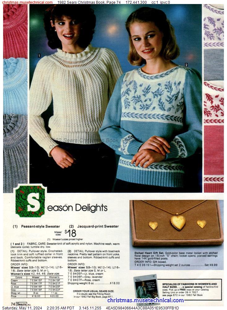 1982 Sears Christmas Book, Page 74