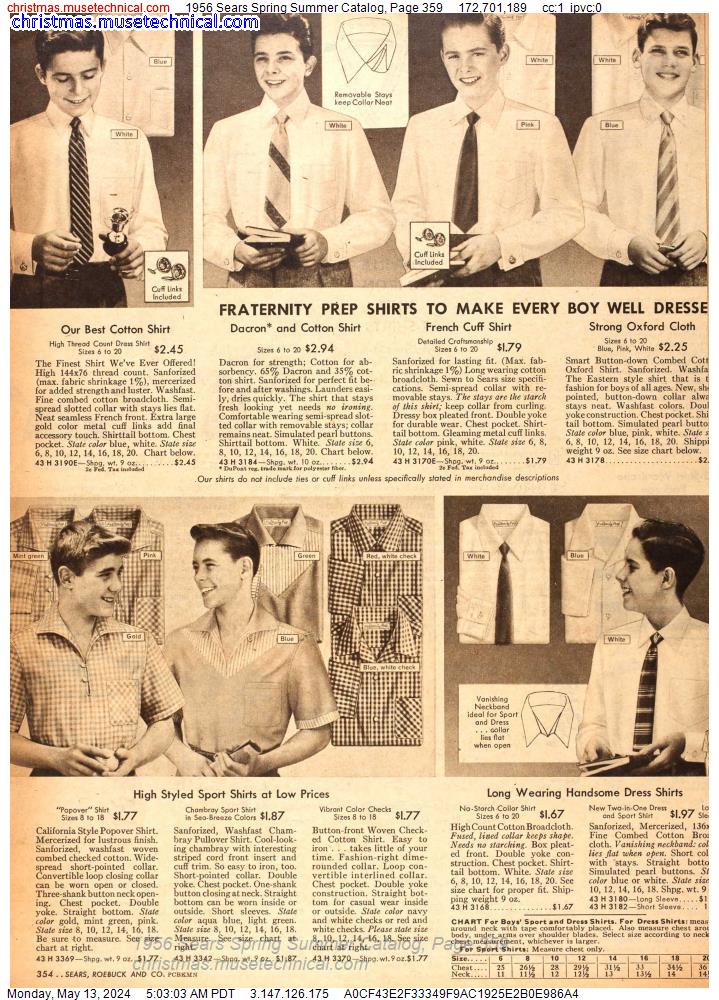 1956 Sears Spring Summer Catalog, Page 359