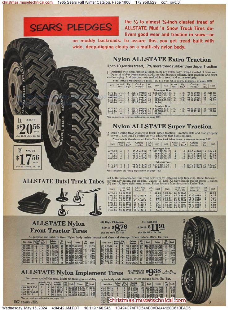 1965 Sears Fall Winter Catalog, Page 1006