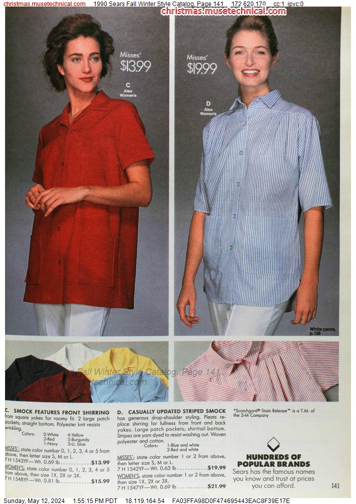 1990 Sears Fall Winter Style Catalog, Page 141