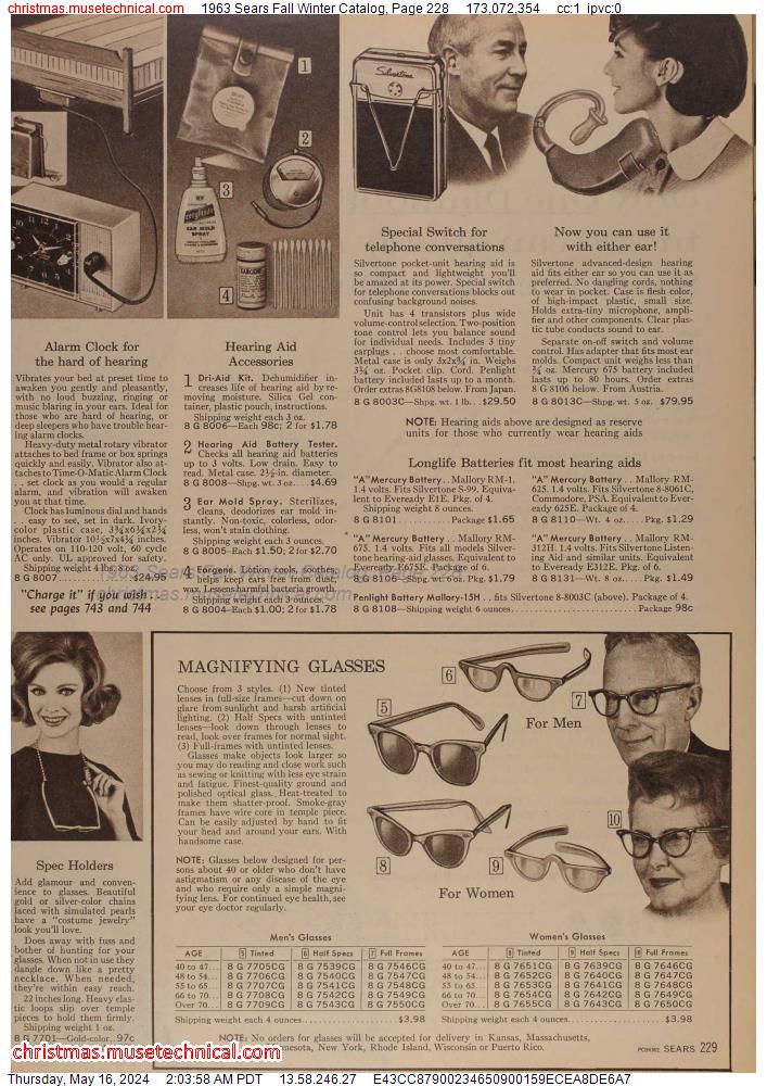 1963 Sears Fall Winter Catalog, Page 228