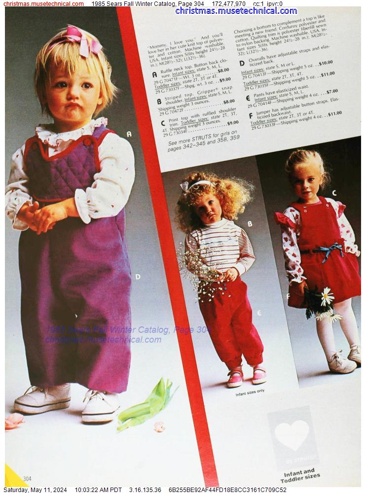 1985 Sears Fall Winter Catalog, Page 304