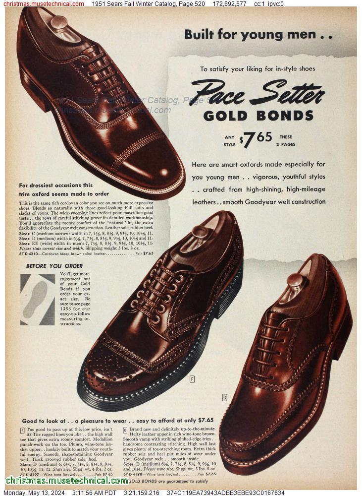 1951 Sears Fall Winter Catalog, Page 520
