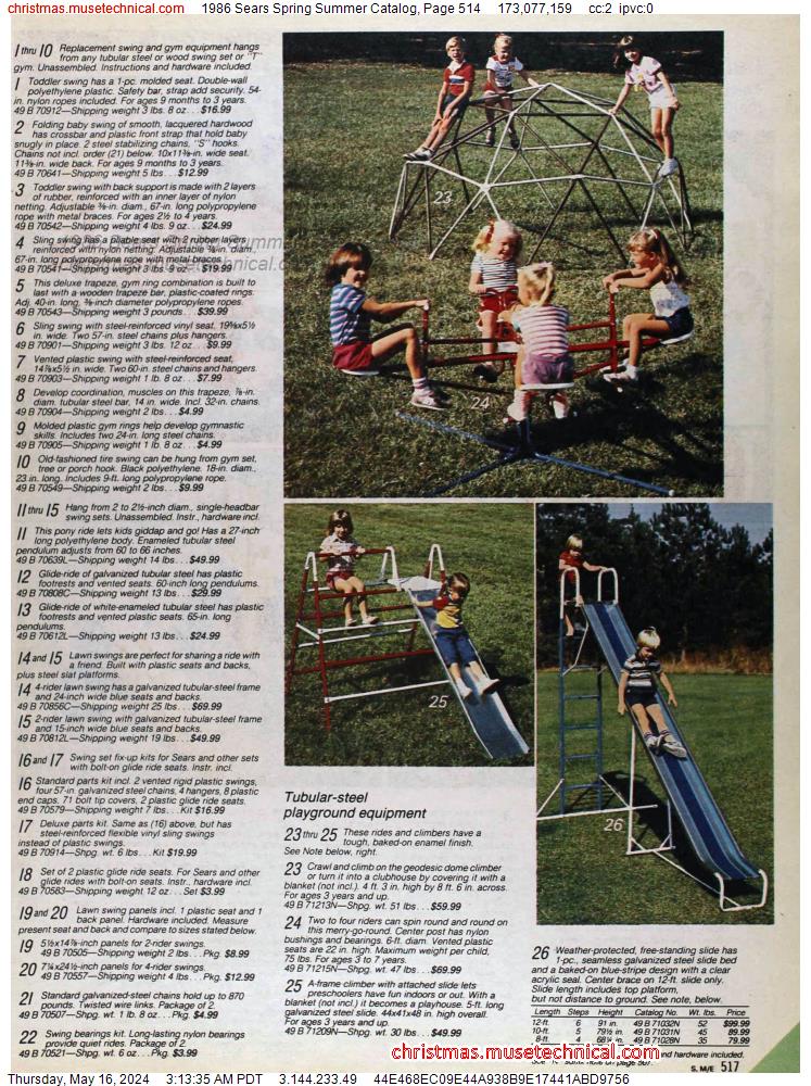 1986 Sears Spring Summer Catalog, Page 514