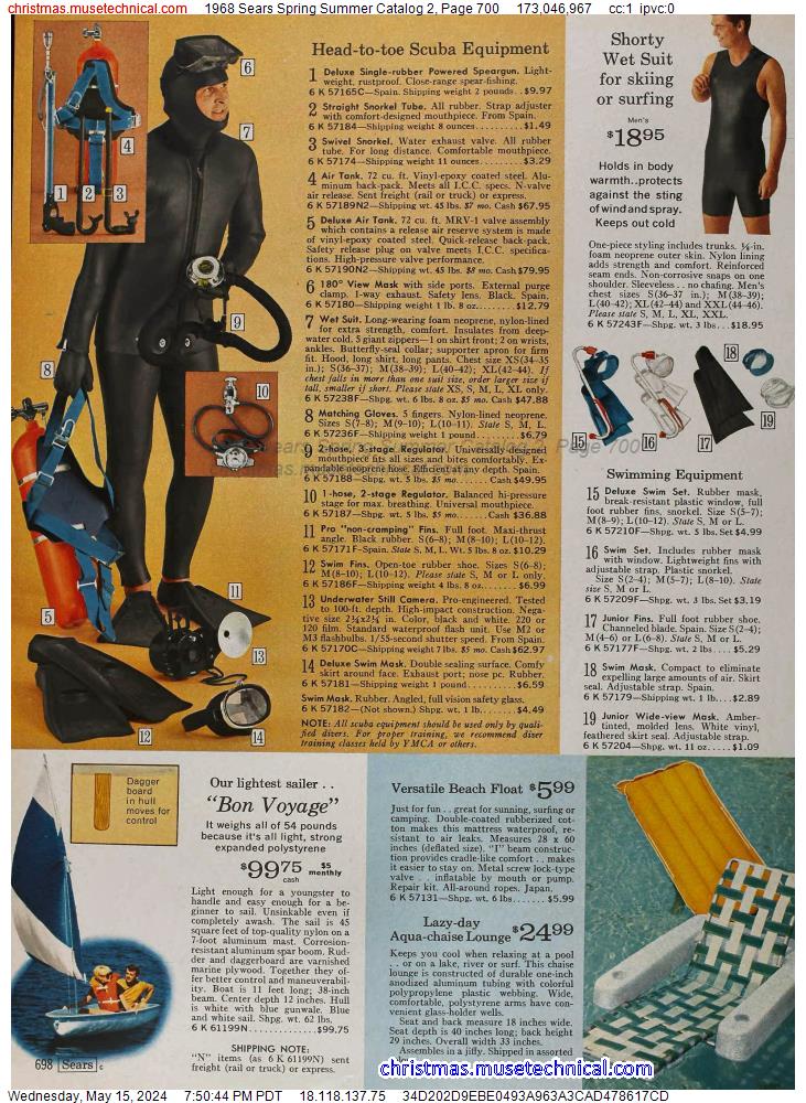 1968 Sears Spring Summer Catalog 2, Page 700