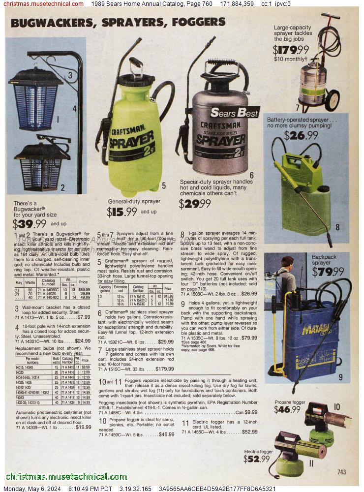 1989 Sears Home Annual Catalog, Page 760