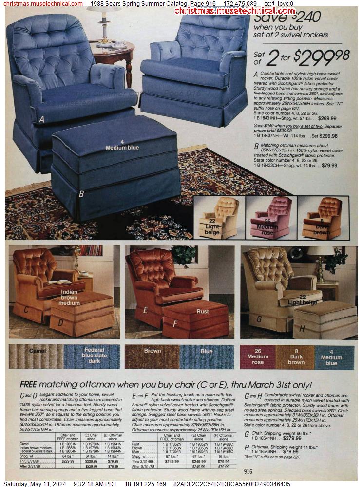 1988 Sears Spring Summer Catalog, Page 916