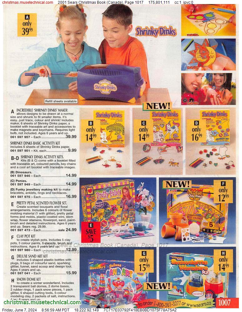 2001 Sears Christmas Book (Canada), Page 1017
