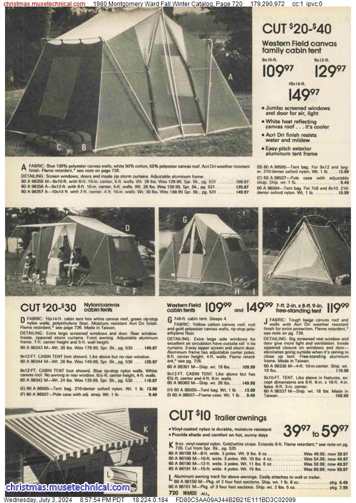 1980 Montgomery Ward Fall Winter Catalog, Page 720
