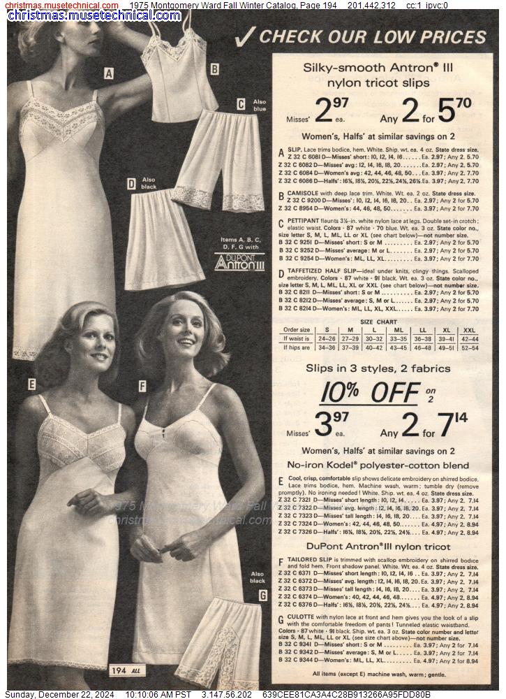 1975 Montgomery Ward Fall Winter Catalog, Page 194