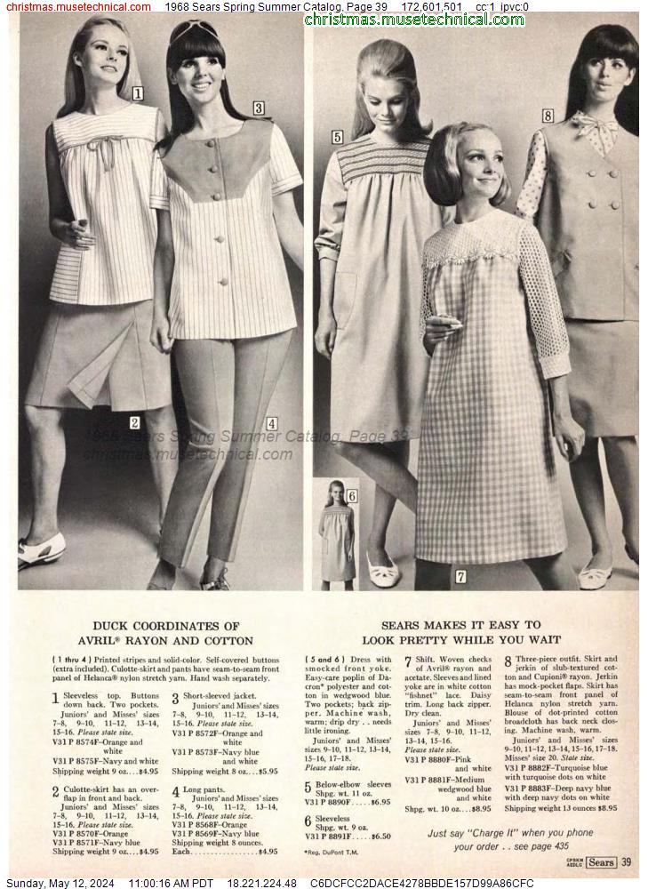 1968 Sears Spring Summer Catalog, Page 39
