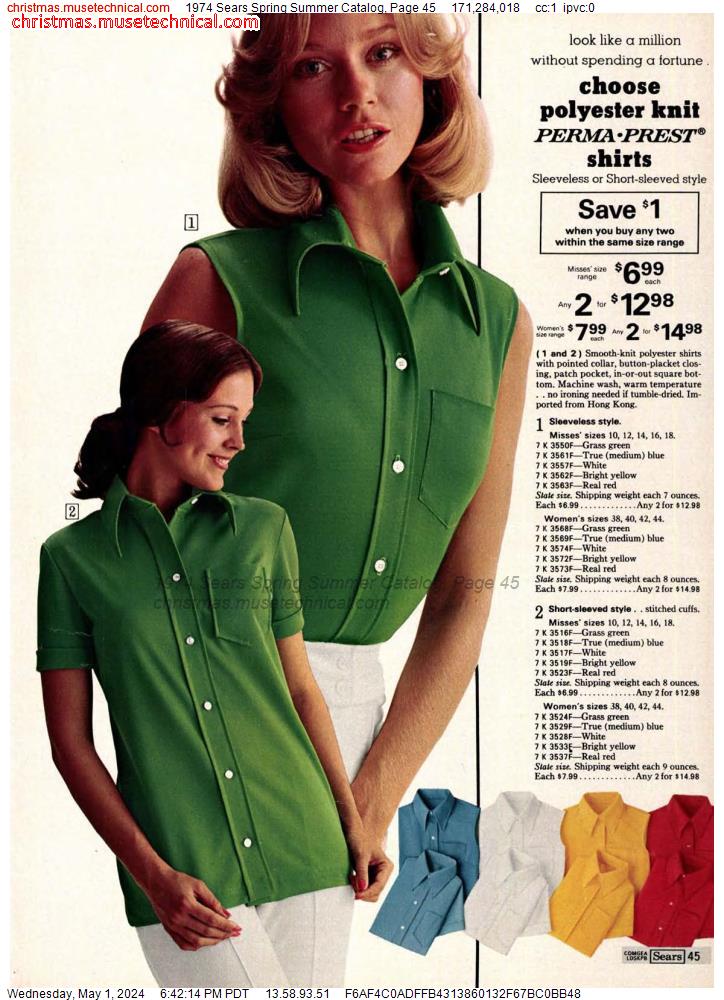 1974 Sears Spring Summer Catalog, Page 45