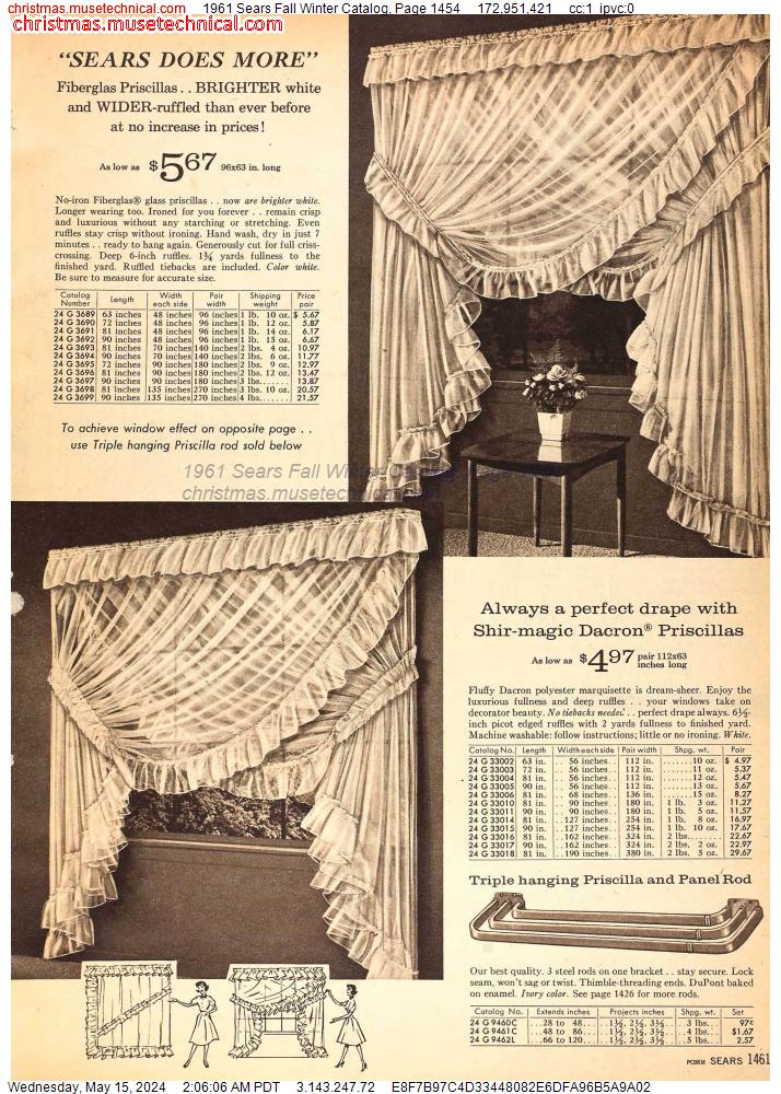 1961 Sears Fall Winter Catalog, Page 1454