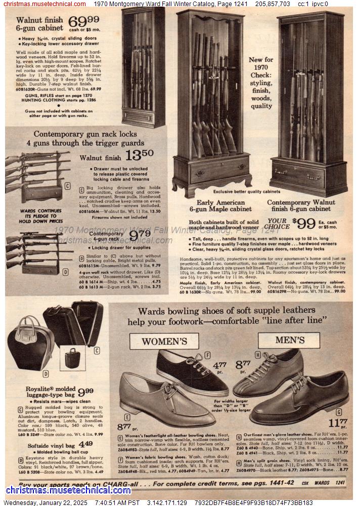 1970 Montgomery Ward Fall Winter Catalog, Page 1241