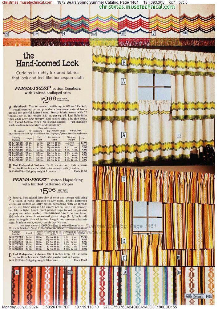 1972 Sears Spring Summer Catalog, Page 1461