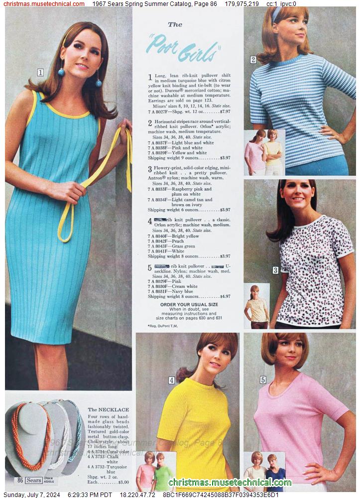 1967 Sears Spring Summer Catalog, Page 86