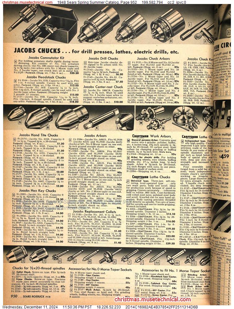 1948 Sears Spring Summer Catalog, Page 952