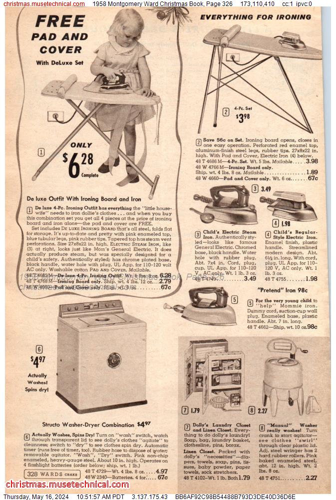 1958 Montgomery Ward Christmas Book, Page 326