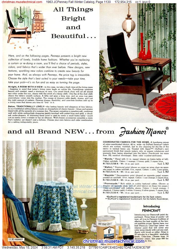 1963 JCPenney Fall Winter Catalog, Page 1130