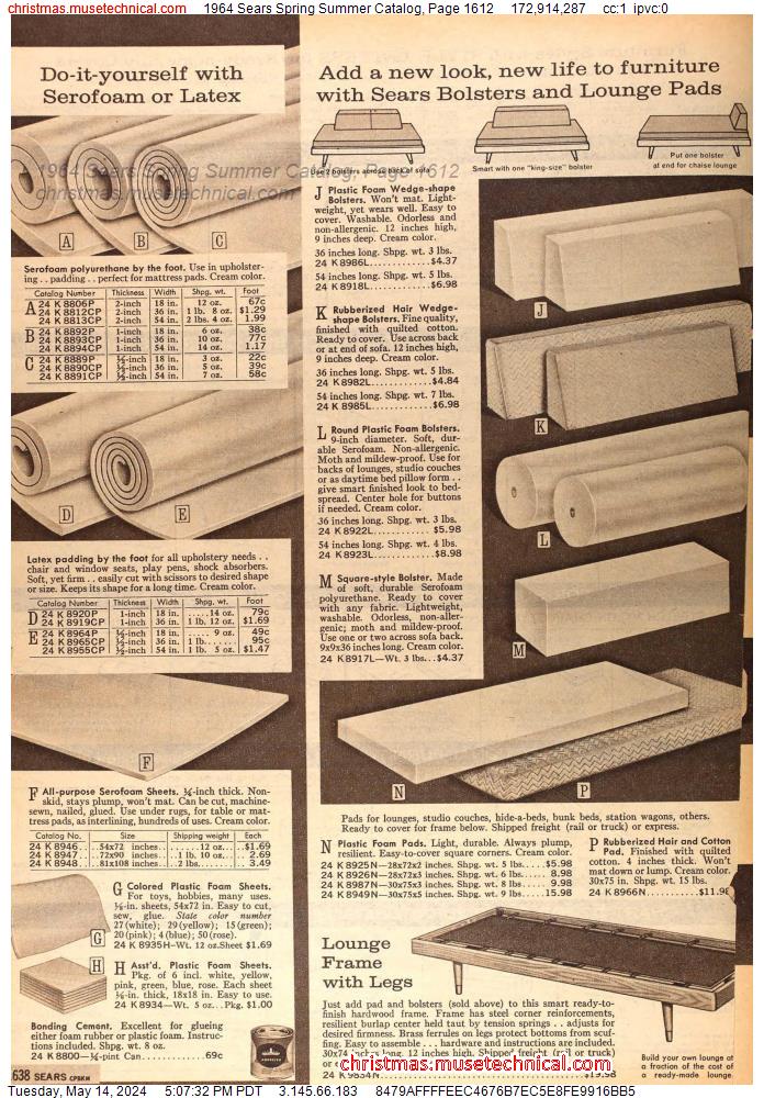 1964 Sears Spring Summer Catalog, Page 1612