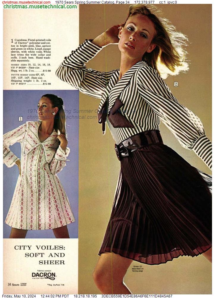 1970 Sears Spring Summer Catalog, Page 34