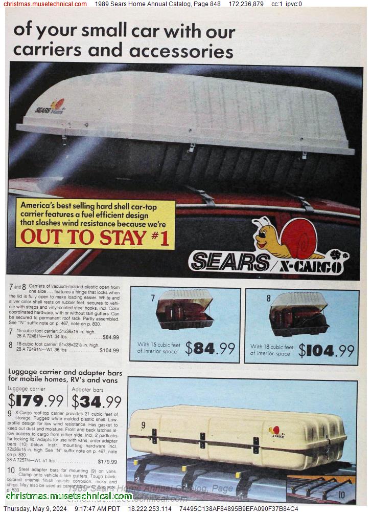 1989 Sears Home Annual Catalog, Page 848