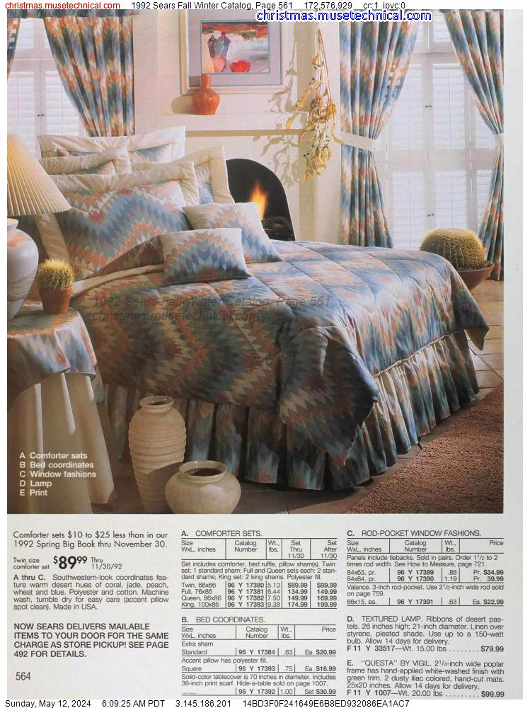 1992 Sears Fall Winter Catalog, Page 561