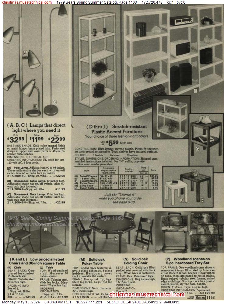 1979 Sears Spring Summer Catalog, Page 1163