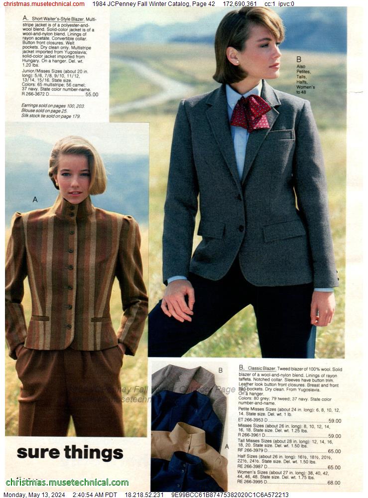 1984 JCPenney Fall Winter Catalog, Page 42