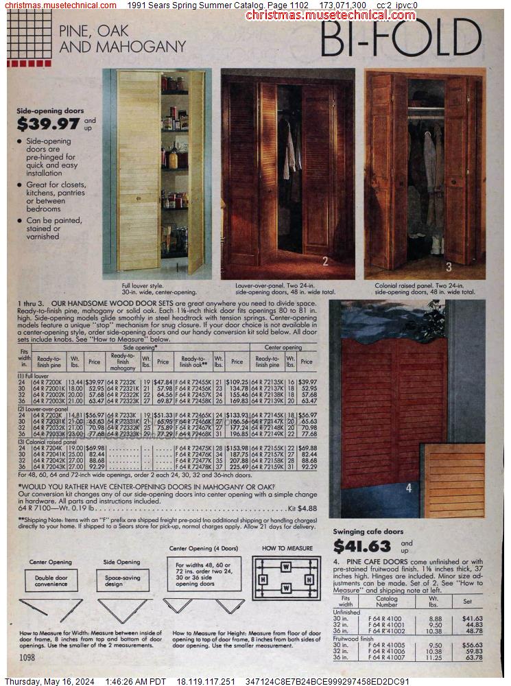 1991 Sears Spring Summer Catalog, Page 1102