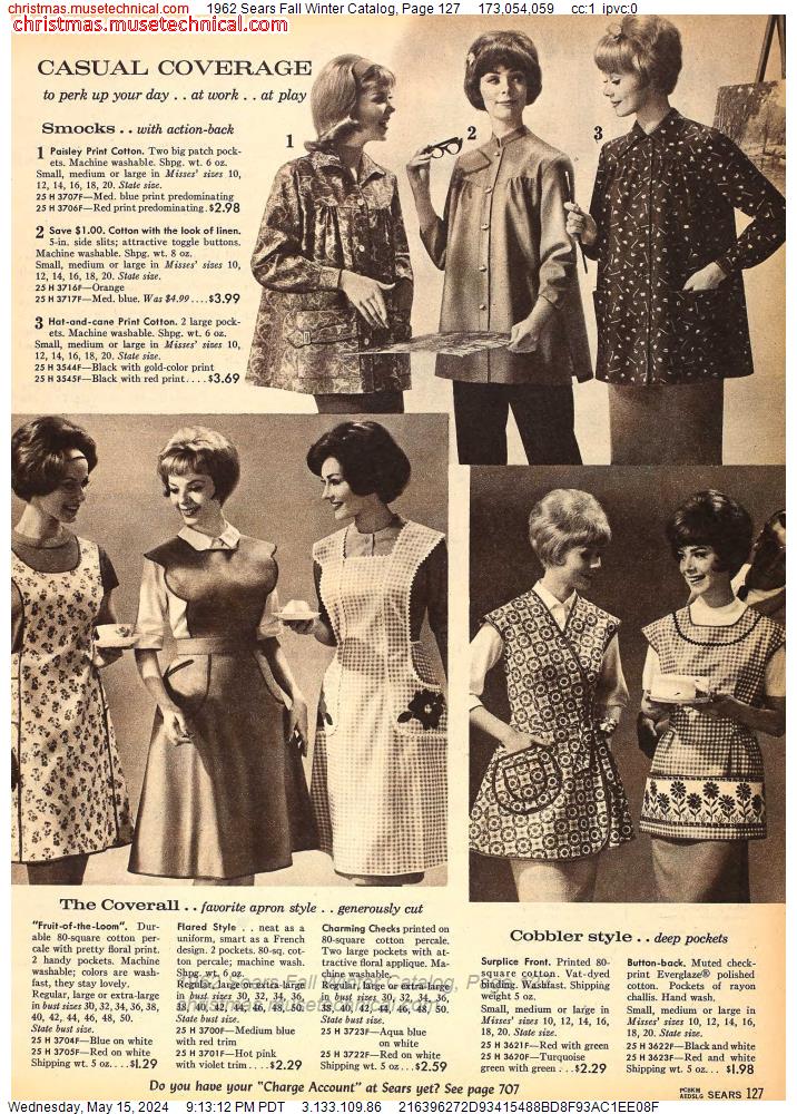 1962 Sears Fall Winter Catalog, Page 127