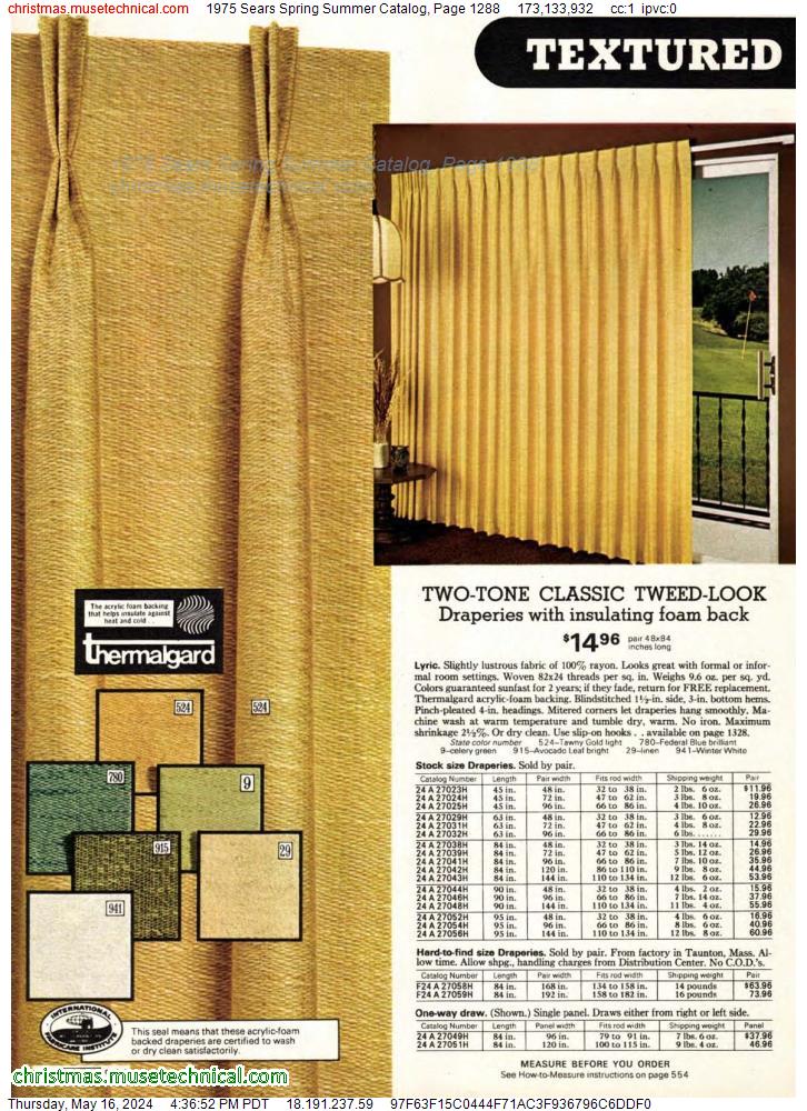 1975 Sears Spring Summer Catalog, Page 1288
