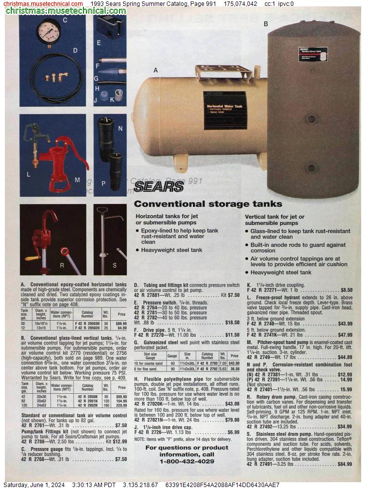 1993 Sears Spring Summer Catalog, Page 991