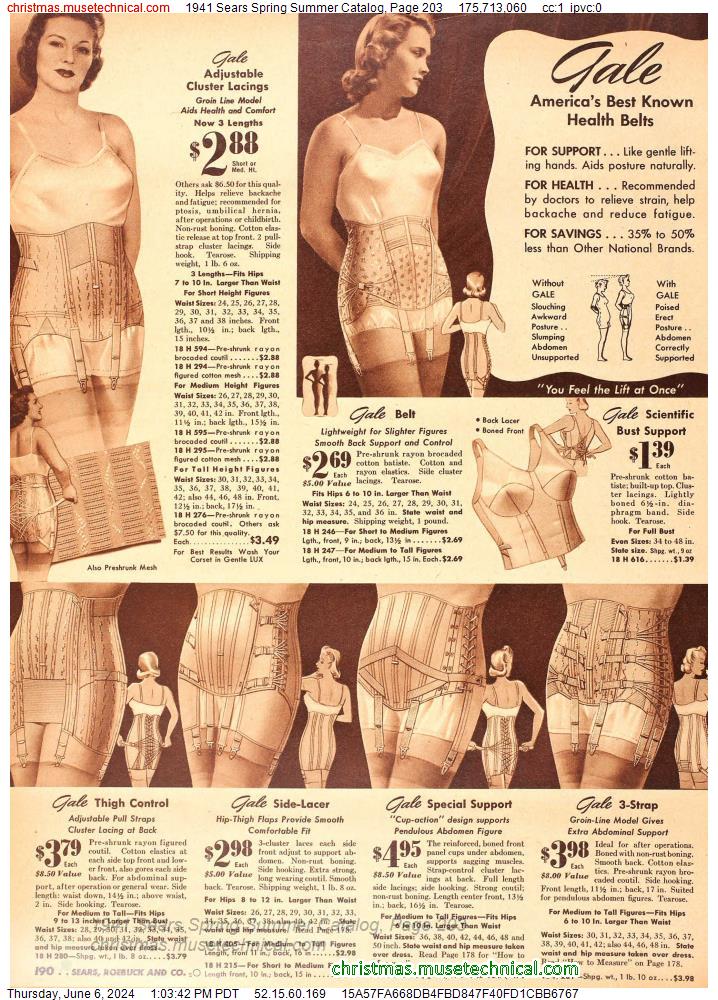 1941 Sears Spring Summer Catalog, Page 203